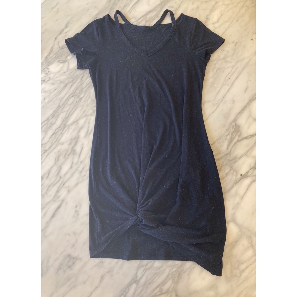 SHEIN Twist Hem Cut Out Tee Dress-Size Medium